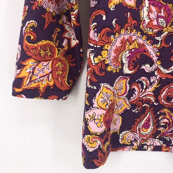 J McLaughlin Purple & Paisley Swim Top Rash Guard - Picture 4 of 6